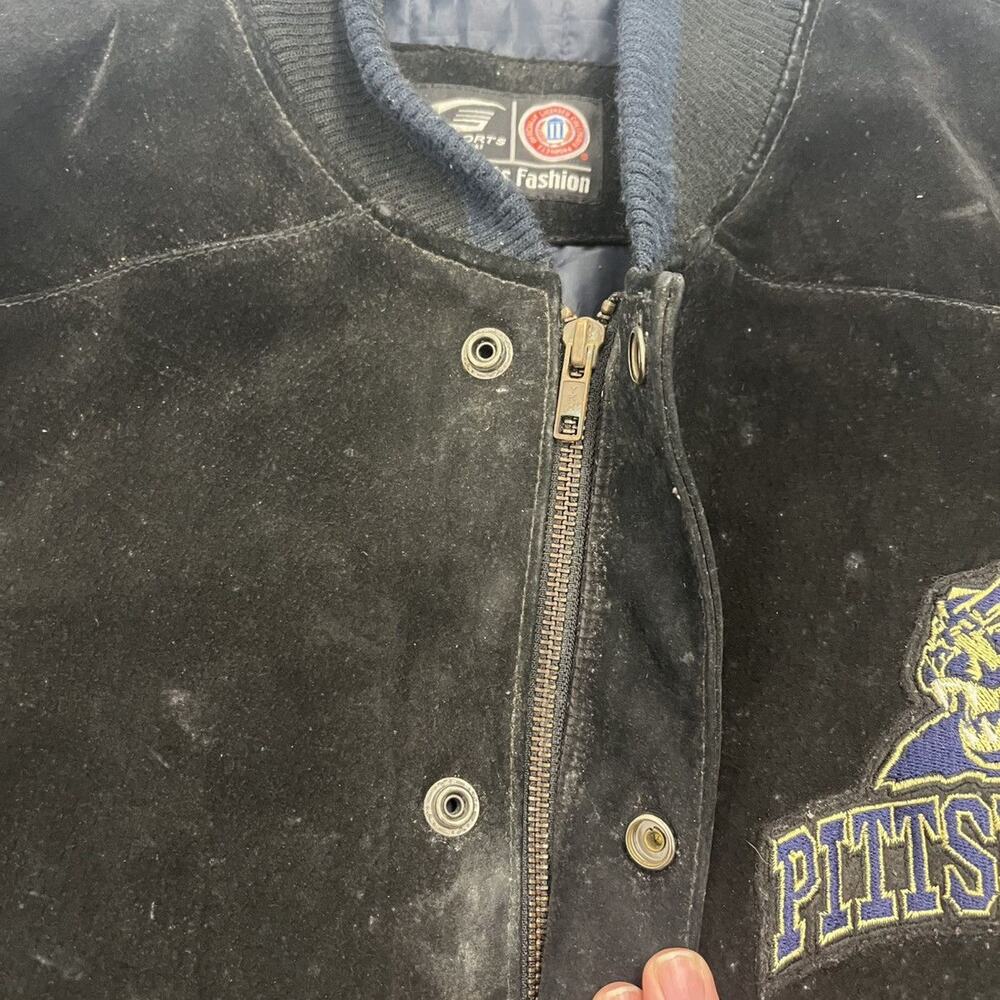 Vintage 90s University of Pittsburgh Pitt Bomber Jacket - Picture 4 of 6